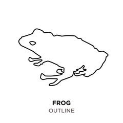 frog outline on white background