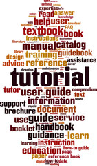 Obraz premium Tutorial word cloud