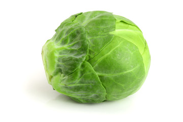 Brussels sprouts isolated on white background closeup