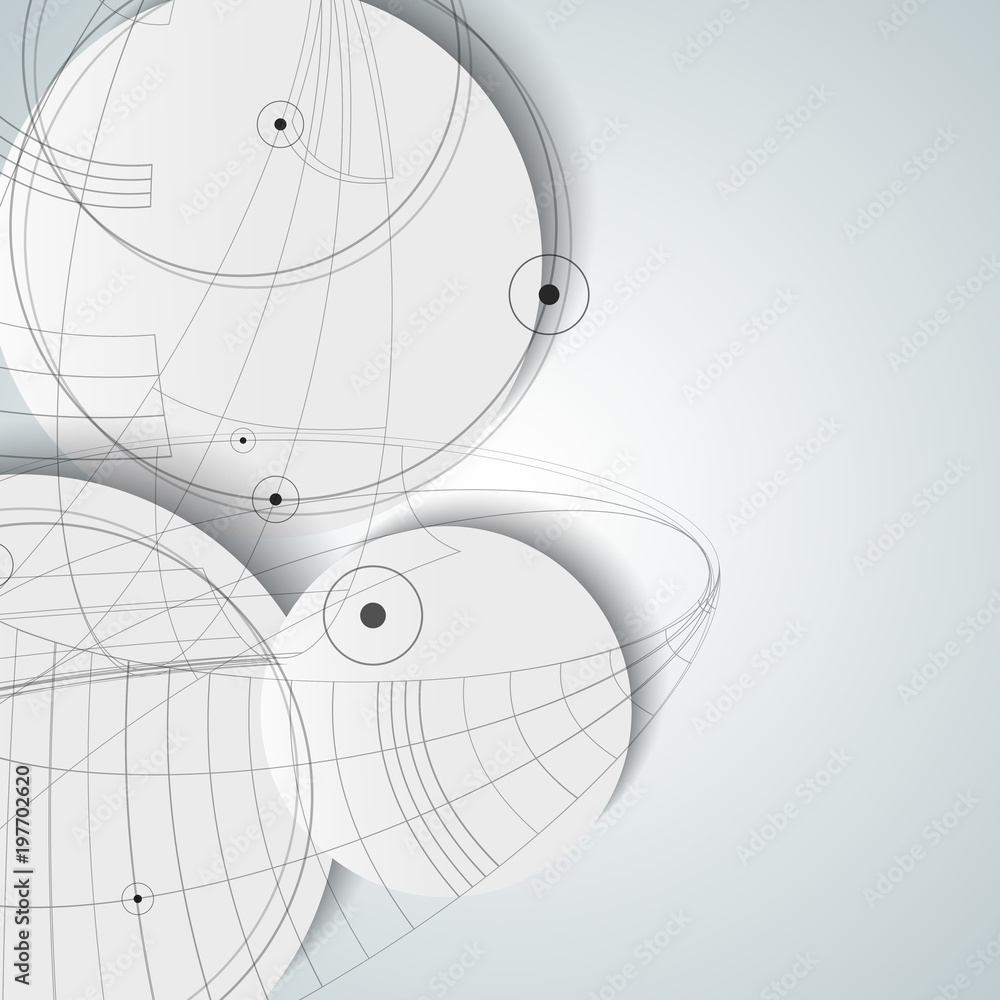 Poster abstract circle design template. dots and lines background