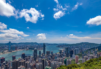 ビクトリアピークから望む香港の風景