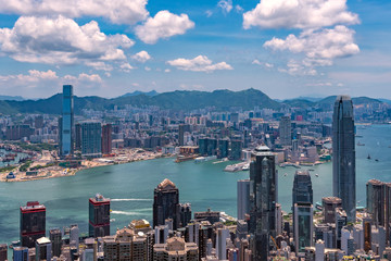 ビクトリアピークから望む香港の風景