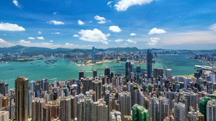 Foto op Plexiglas ビクトリアピークから望む香港の風景 © hit1912