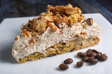 slice of cake on plate