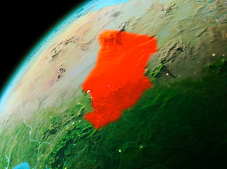 Chad from space in evening