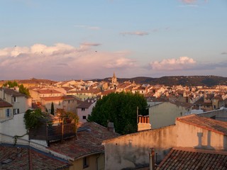 sunset view over Aix en provence