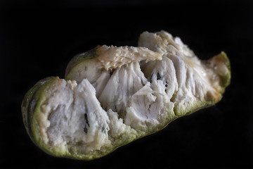 soursop fruit flesh closeup