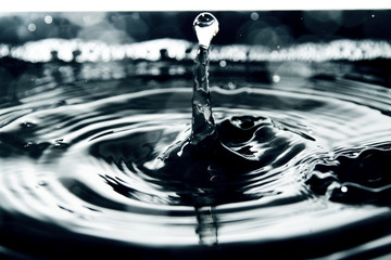 Water droplet / Water is a transparent, tasteless, odorless, and nearly colorless chemical...