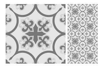 vintage tiles patterns antique seamless design in Vector illustration