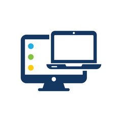 Laptop Computer Logo Icon Design