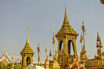 Fototapeta premium Decorating a place for The Royal Cremation Ceremony of His Majesty the Late King, KING RAMA 9, 2017