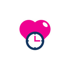 Time Love Logo Icon Design
