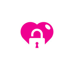 Lock Love Logo Icon Design