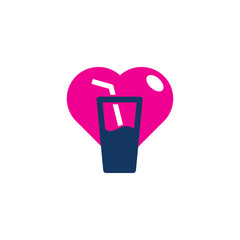 Drink Love Logo Icon Design