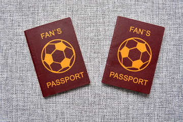 Obraz premium Two abstract fan passport on textured background