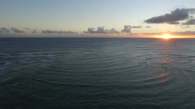 Pacific Ocean Sunset 180 Pan Diamond Head Lighthouse Oahu Hawaii