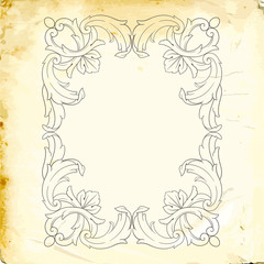 Vector baroque of vintage elements for design. 