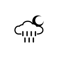 Rainy day weather vector icon