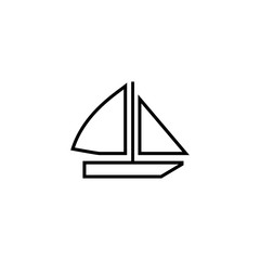 Sailing boat vector icon