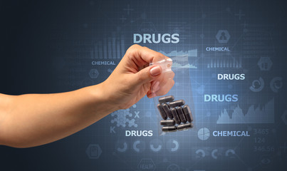 Handing over chemical healthy stuff.