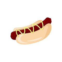 Hot Dog Fast Food Cafe Illustration