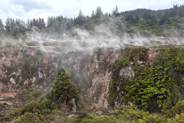 The Craters of the Moon are an interesting geothermal walkway, Taupo, New Zealand
