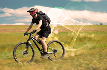 Fototapeta premium Gorgeous rider in the fabulous nature