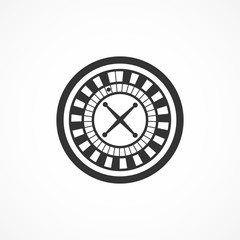 Vector image of roulette icon.