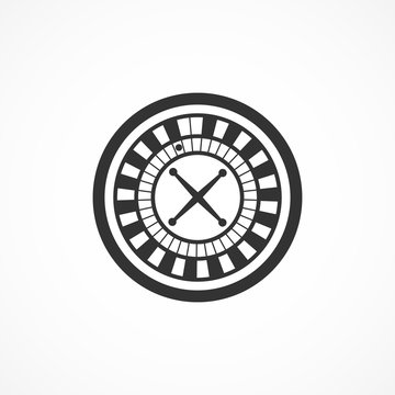 Vector image of roulette icon.