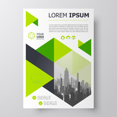 Flyer brochure design, business flyer size A4 template, creative leaflet grren color