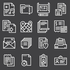 Simple Set of Document Vector Icons