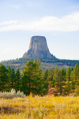 Devils Tower is located in in Crook County, northeastern Wyoming. Also, known as United States National Monument.