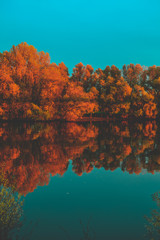 Obraz na płótnie Canvas Autumn reflection