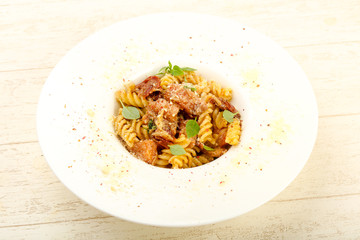 Pasta with salmon