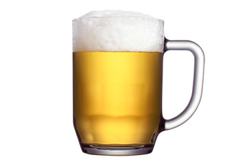 Mug of beer on white background, isolated