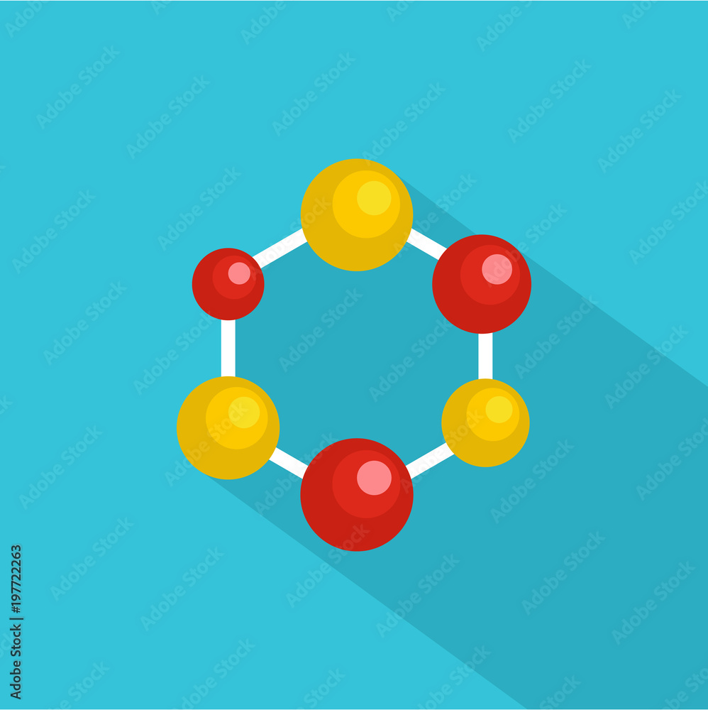 Poster science lattice icon. flat illustration of science lattice vector icon for web