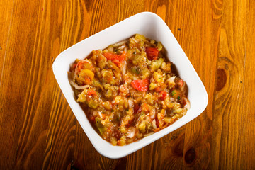 Adjapsandali - caucasian vegetable grill mix