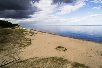 Gulf of Riga, Baltic sea near Engure, Latvia.