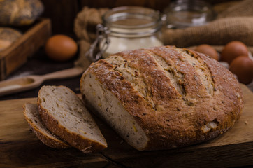 Homemade bread, product photo