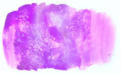 purple violet-bright fuchsia of color. Watercolor stain of paint with an interesting abstract...