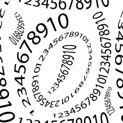 seamless pattern of numbers on a white background