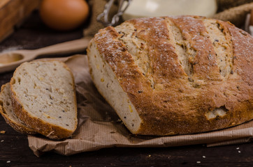 Homemade bread, product photo