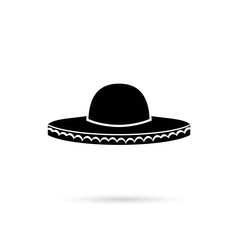Sombrero Mexican hat colorful flat icon