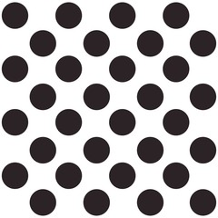 Black and white seamless polka dot pattern vector