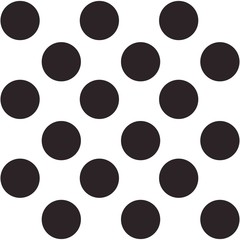 Black and white seamless polka dot pattern vector