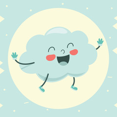 Vector Illustration Of Cartoon Cloud