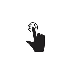 Clicking finger icon, hand pointer vector