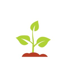 Seedling icon vector, growing tree, green agriculture