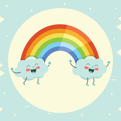 Vector Illustration Of Cartoon Rainbow