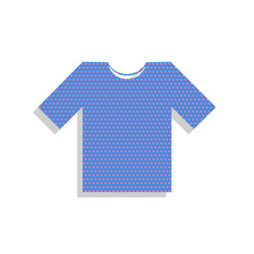 recommend clip art: T-shirt sign illustration. Vector. Neon blue icon with cyclamen 